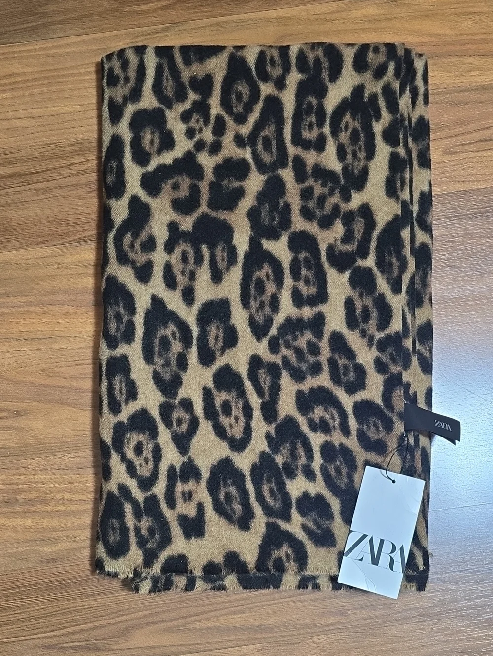 Zara Leopard Print Shawl Wrap Jacket